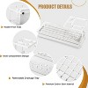 LunaLulinlk Toothbrush Holders for Bathrooms, 4 Slots Rustproof Metal Tooth Brushing Organizer with Drainage White - 4 of 4