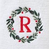 SKL Home 2pk Wreath Monogram Hand Towels "R" - 2 of 4
