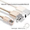 SilverStone Technology  2 in 1 Micro-USB combo USB-A to Micro-B cable 1 meter(3.3ft) OTG function with Nylon Braided and aluminum shell Gold - 2 of 4
