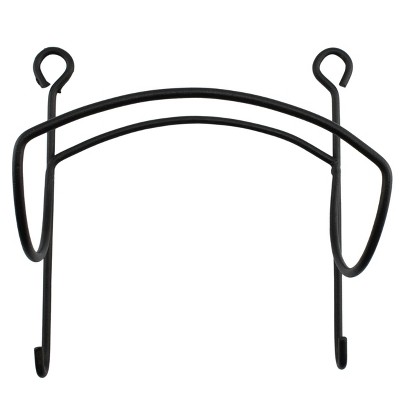 Black Wrought Iron Wall Mounted 3-Tier Wine Rack