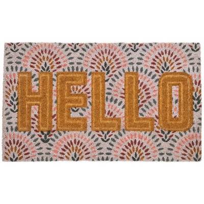 Northlight Natural Coir hello Outdoor Rectangular Doormat 18 X