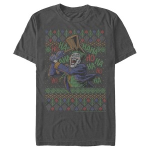 Men's Batman Ugly Christmas Joker Hammer T-Shirt - 1 of 4