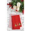 C&F Home 27" x 18" Three Christmas Trees Embroidered Cotton Waffle Weave Kitchen Dishtowel - 2 of 3
