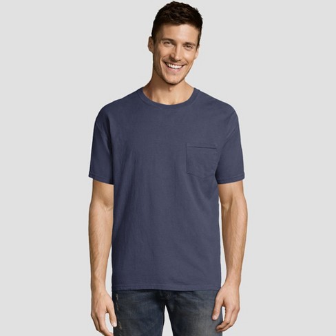 Hanes Men's Short Sleeve 1901 Garment Dyed Pocket T-Shirt - image 1 of 2