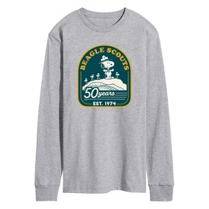 Men's - Peanuts - Fifty Years Mountain Long Sleeve Graphic T-Shirt - 1 of 4