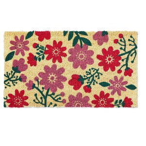 tag Happy Flowers Pvc Coir Mat - 1 of 1