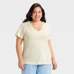 Women's Short Sleeve V-Neck T-Shirt - Universal Thread™ - 1 of 3