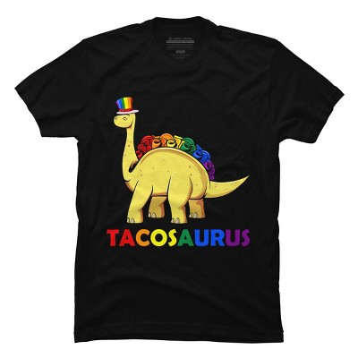 Adult Design By Humans Tacos Dinosaur Tacosaurus Rainbow Pride By JuTrading T-Shirt