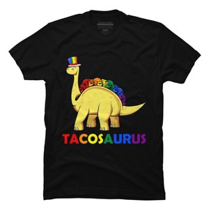 Adult Design By Humans Tacos Dinosaur Tacosaurus Rainbow Pride By JuTrading T-Shirt - 1 of 2