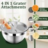 Itopfox Stainless Steel Mixing Bowls with Lids Set, 16PCS Nesting Storage Bowls with Colander, Strainer & Grater for Kitchen - 4 of 4