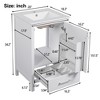 20-Inch Modern Bathroom Vanity with Ceramic Sink, Soft-Close Drawer & Door, Double-Layer Door Organizer, Divider Drawer, Adjustable Foot Pads - 2 of 4