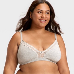 Women's Modal Blend Unlined Triangle Bralette with Lace - Auden™ - 1 of 3
