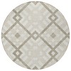 Beige Tan And Ivory Geometric Washable Indoor Outdoor Area Rug - 4 of 4