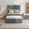Lift Up Storage Bed Frame, Height Adjustable Storage Headboard with Charging Station - 4 of 4