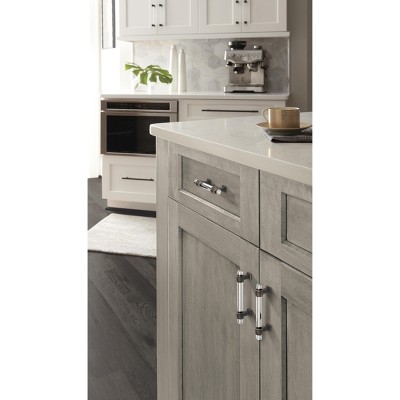Clear and Oil-Rubbed Bronze 3-3/4" Cabinet Bar Pull