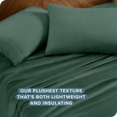 Forest Green Twin Microplush Deep Pocket Sheet Set