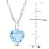 EVERLY JEWELRY | Sterling Silver Gemstone Pendant with Chain – Multiple Stone Options - 3 of 4