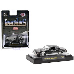 1987 Buick Regal Limited Lowrider Black w/Silver Graphics "Lowriders" Ltd Ed to 5500 pcs 1/64 Die Cast Model car by M2 Machines - 1 of 3
