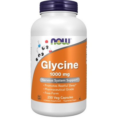 Glycine-1000 mg by Now Foods  -  250 Vegetarian Capsules