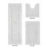 Lux Premium 100% Cotton  Ultra-Soft Tufted Solid Reversible 3 Piece Bath Rug Set, Water-Absorbent, Durable, Machine Washable Bathroom Rug - 2 of 4