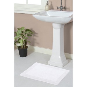 Home Weavers Luxury Collection 100% Cotton Tufted Bathroom Rug, Non-Slip Latex Bath Rug - 1 of 4