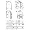 COZONY Garden Trellis Wedding Arch with Gate, Romantic Metal Arbor for Climbing Roses Backyard Patio Ceremonies - 3 of 4