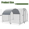 Gulches Large metal chicken coop upgrade three support steel wire impregnated plastic net cage,Oxford cloth silver plated waterproof UV protection - 2 of 4