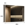 HBEZON LED Medicine Cabinet with Mirrors and Lights, Recess/Wall Mount Bathroom Cabinet, 3 Mode Light, Dimmable, Anti-Fog, Time & Temp, Outlet, Silver - 4 of 4