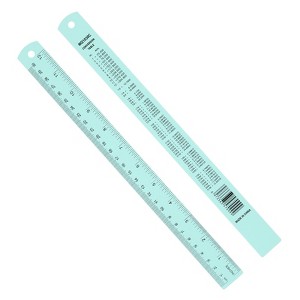 Unique Bargains Aluminum Alloy Rulers with Centimeters Millimeters Inches and Conversion Table 2 Pcs - 1 of 4