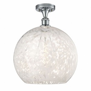 White Mouchette - 1 Light Semi-Flush Mount In Modern Style-17.88 Inches Tall and 13.75 Inches Wide - 1 of 1