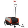 VidaXL Bike Trailer Black and Orange 99.2 lb Iron - 2 of 4