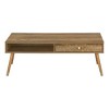 Laminate Coffee Table with Storage Drawer, Wide Shelf and Mid-Century Design for Living Room or Modern Interiors - 3 of 4