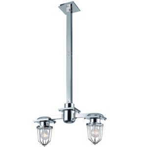 Elegant Lighting Kingston Collection Chandelier L:19.25 W:5 H:41.5 Lt:2 Chrome Finish - 1 of 1