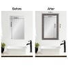 Amanti Art Mirror Makeover Bathroom Mirror Frame Border Kit - Fully Assembled Peel and Stick Frame - Mirror NOT Included - Rustic Plank Narrow Trim - 4 of 4