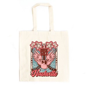 City Creek Prints Nashville Stars Canvas Tote Bag - 15x16 - Natural - 1 of 2