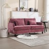 Grungis Mid Century Modern Loveseat Sofa with Wood Feet,2-Seat Upholstered Sofa with Thick Cushion,Chenille Couch for Living Room,Bedroom - 2 of 4