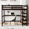 YOOCOZZ Full Size Loft Bed with Built-in Desk and 4-Tier Shelves - 2 of 4