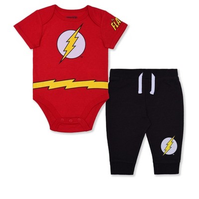 Photo 1 of 24 MONTHS Warner Bros Boy's 2-Pack Justice League Superhero Suit Baby Bodysuit Creeper and Jogger Pant Set for infant