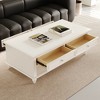 Luck Live 51.18in W coffee table with drawers and storage shelves, suitable for living rooms and family activity rooms, office coffee tables - 4 of 4