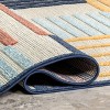 Nuloom Enya Striped 5x8 Indoor/Outdoor Area Rug for Living Room Patio Deck Front Porch Kitchen, Blue Multicolor - 4 of 4
