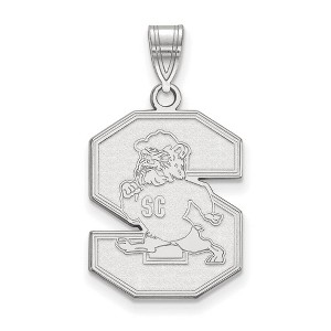 Black Bow Jewelry 14k White Gold South Carolina State Bulldogs NCAA Large Pendant - 1 of 3