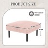 Lyngins Small Ottoman with Legs,Corduroy Ottoman Foot Stool with Soft Padded seat,Square Bedroom Bench for Living Room,Entryway - 3 of 4