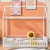Twin Size Metal House Bed with Fence and Door - 2 of 4