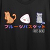 Fruits Basket Anime Characters Graphic Juniors Black Crop Top Shirt-S - 2 of 2