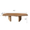 FONTOI Free form Wood Small Coffee Table for Living Room Minimalist Sofa Table Farmhouse Accent Center Low Tea Table, Brown, 47.2"* 23.6"*13.8" - 3 of 4