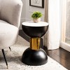 Zephyr Round Accent Table - ACC3212A - White/Black - Safavieh - 2 of 4