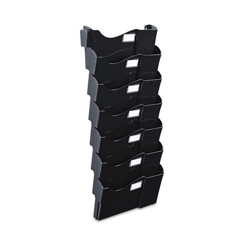 Universal Grande Central Filing System, 7 Sections, Legal/Letter Size, Wall Mount, 16" x 4.75" x 38.25", Black, 7/Pack - image 1 of 4