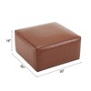 Ridstar 30 in. W Modern Square Storage Ottoman with Wood Frame For Living Room-Light Brown - 4 of 4