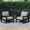 WestinTrends Montara Outdoor Modern HDPE Patio Club Chair with Waterproof Deep Seat Cushions (Set of 2) - 2 of 4