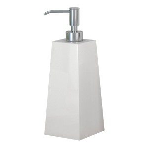 Elegant Lotion and Soap Dispenser - Nu Steel: Resin Bathroom Accessory, Spot Clean, 6oz Capacity - 1 of 4